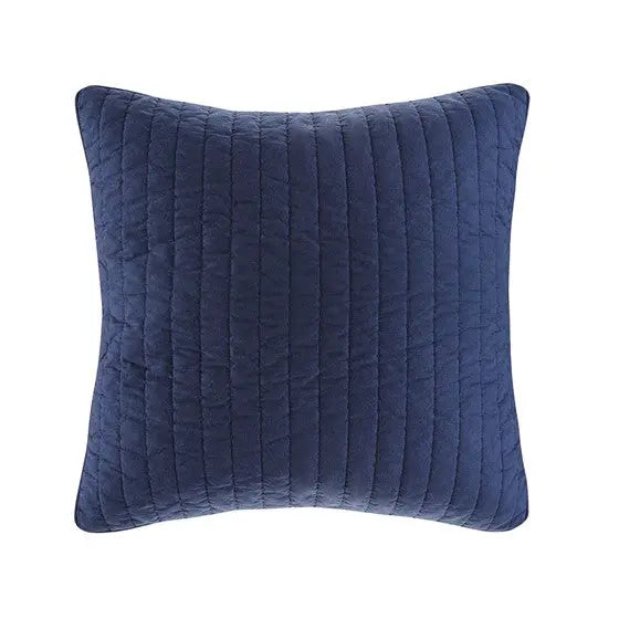 Cotton Quilted Euro Sham Navy