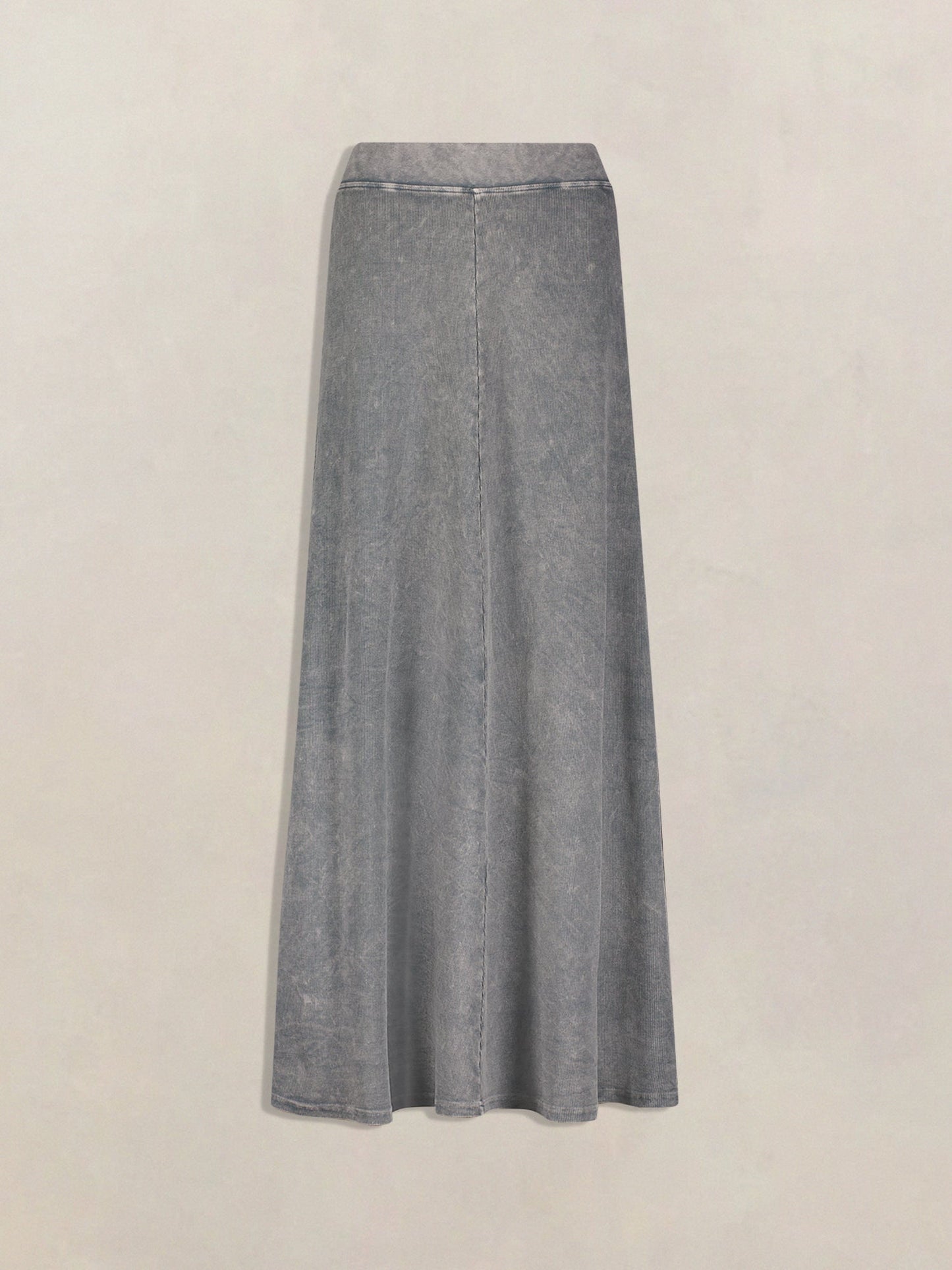 Hard Tail Ribbed Panel Maxi Skirt CS-128