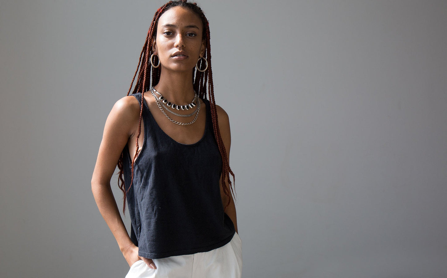 Jungmaven Black Cropped Tank