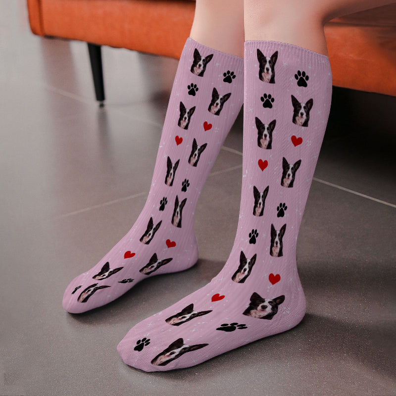 Custom Photo - Personalized Customized Socks - Gift For Dog Pet Lover - Cute Dog Gift