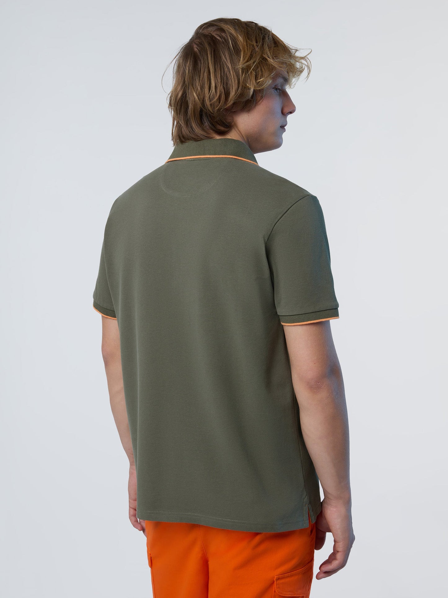 Polo shirt with logo collar