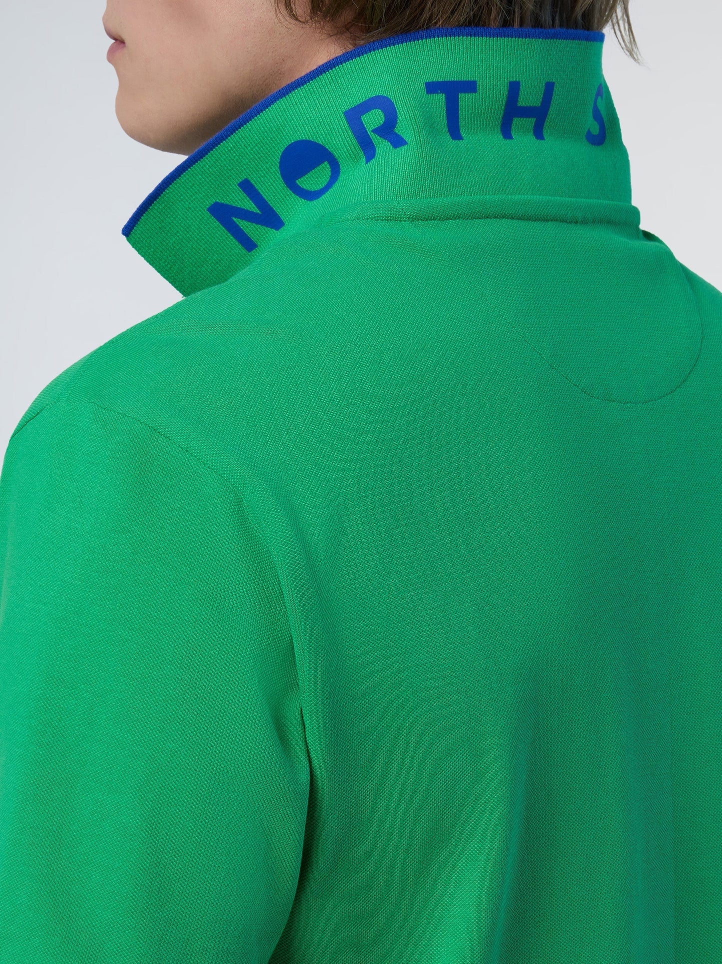 Polo shirt with logo collar