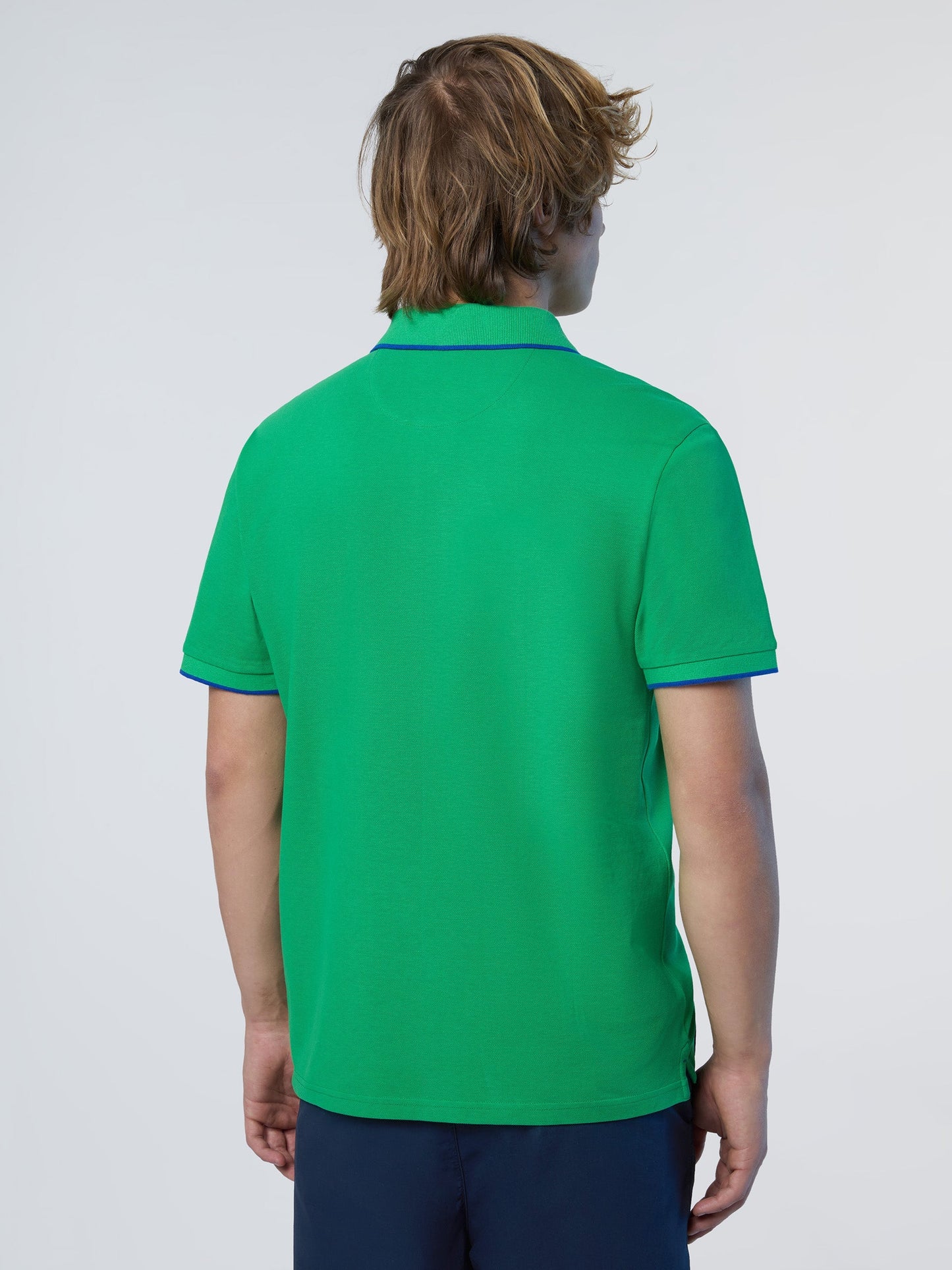 Polo shirt with logo collar