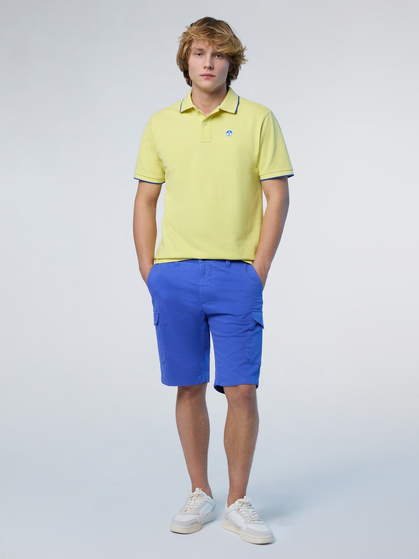 Polo shirt with logo collar