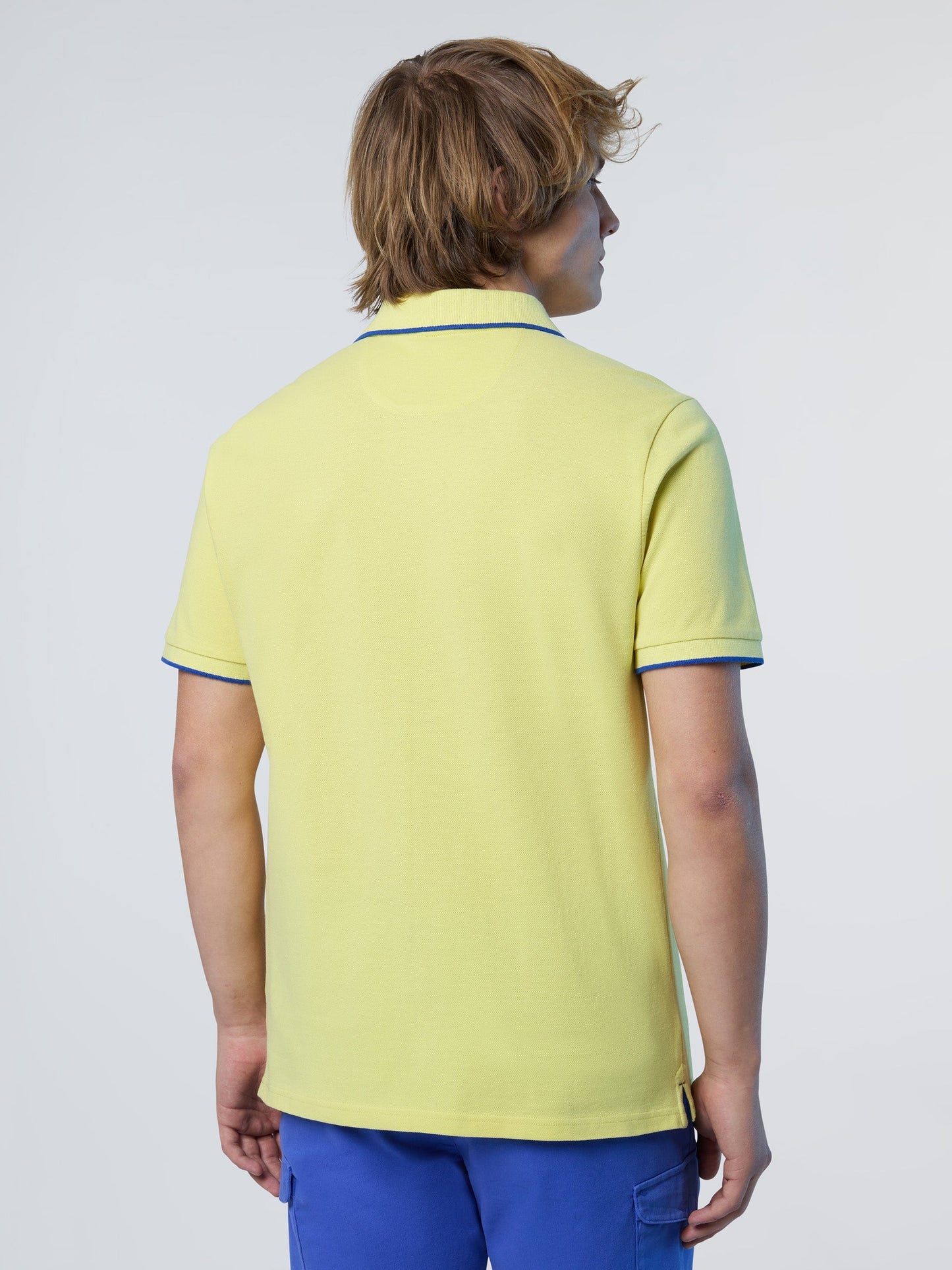 Polo shirt with logo collar