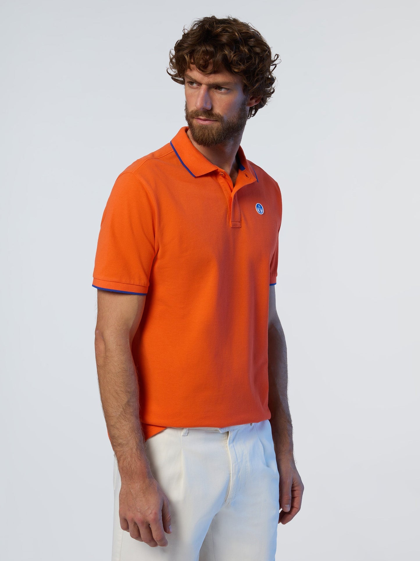 Polo shirt with logo collar
