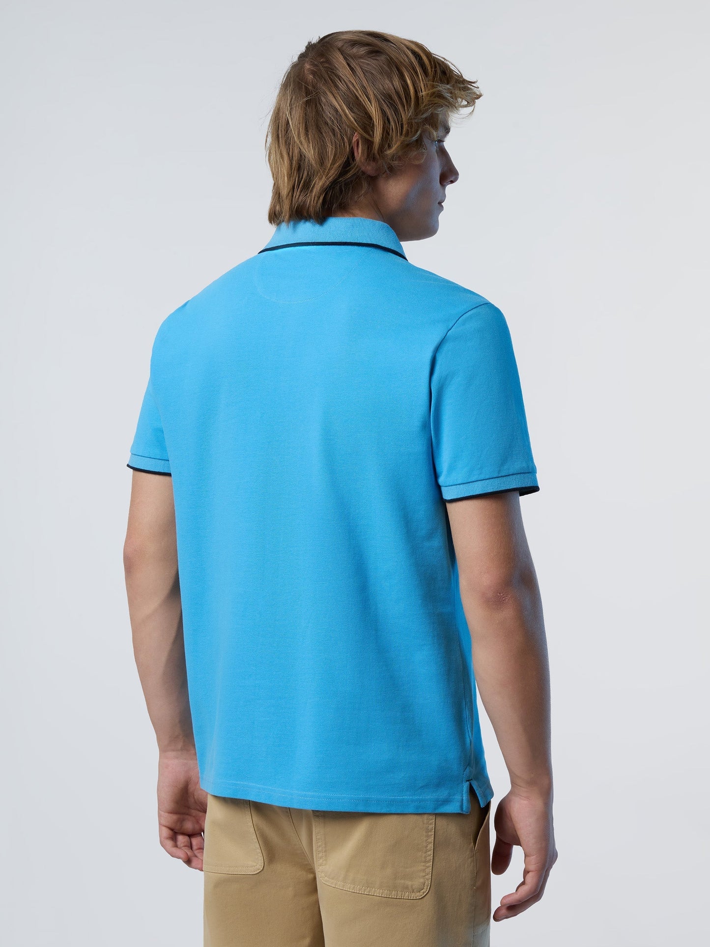 Polo shirt with logo collar