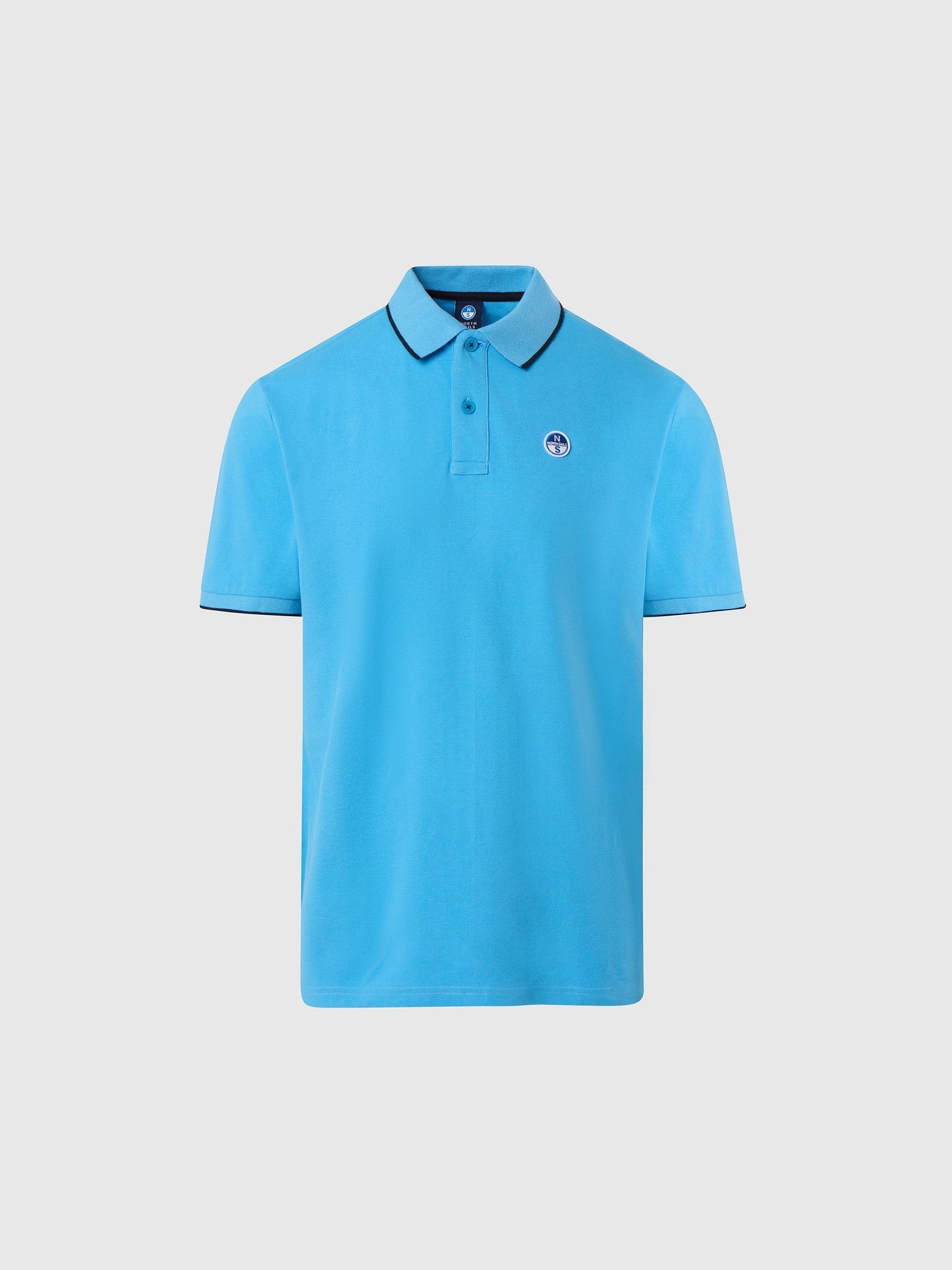 Polo shirt with logo collar