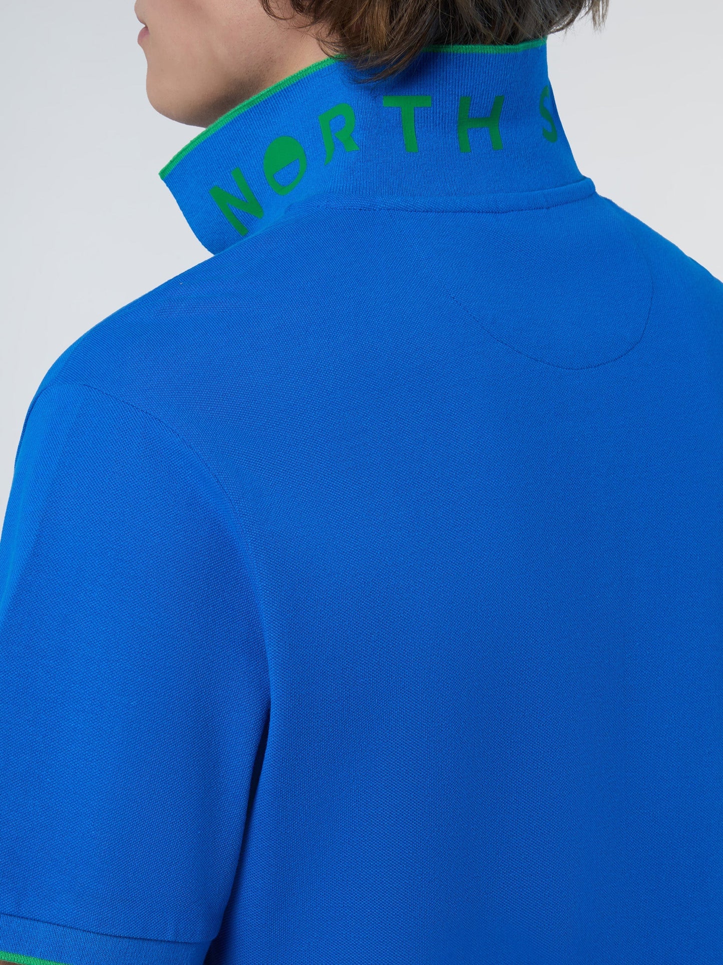 Polo shirt with logo collar