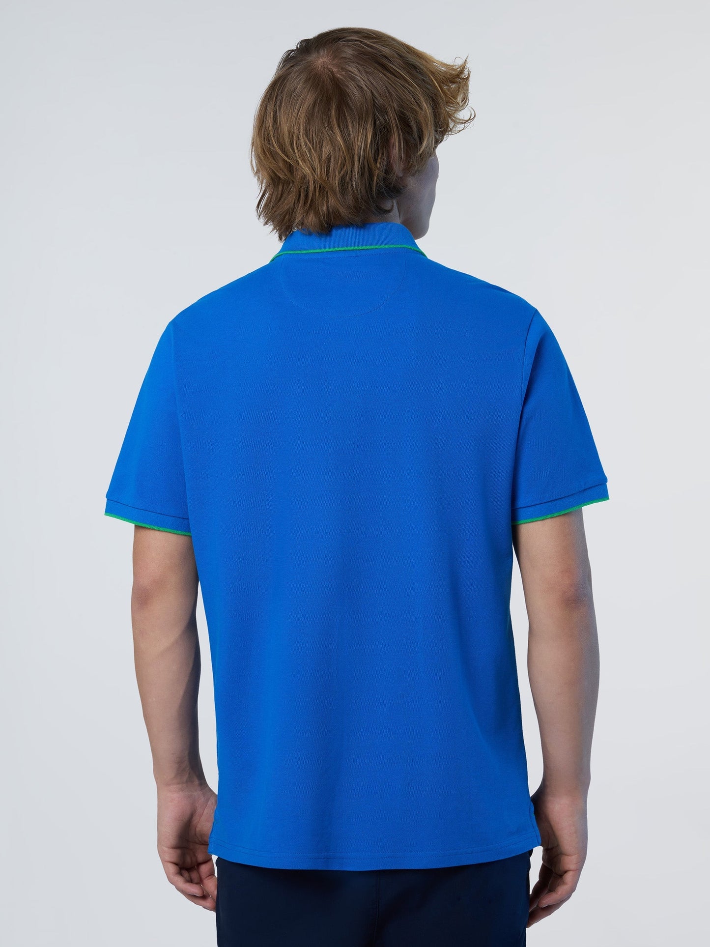 Polo shirt with logo collar