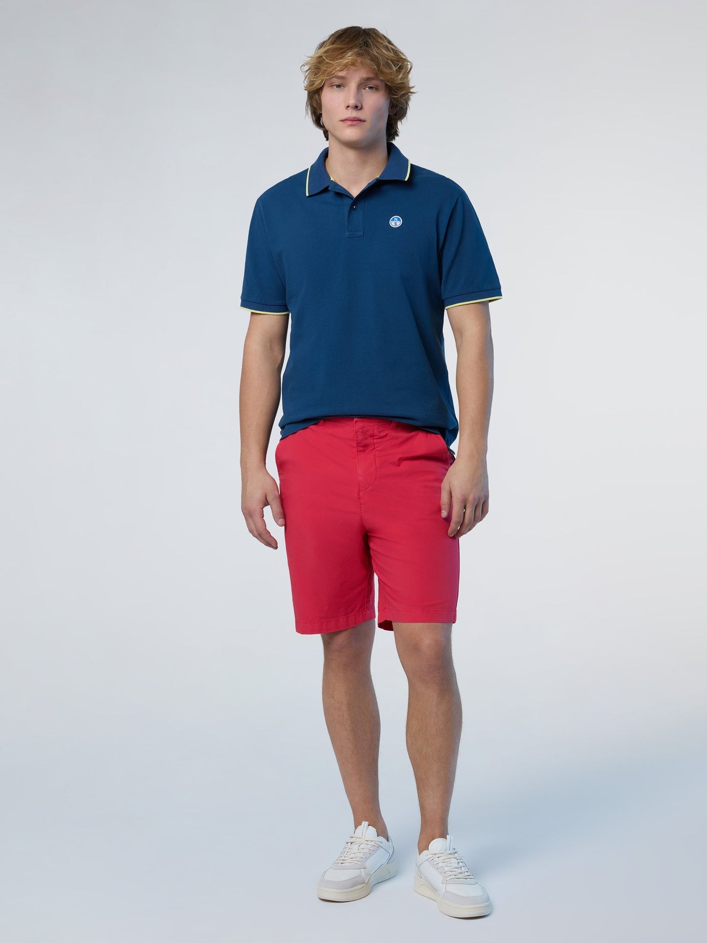 Polo shirt with logo collar