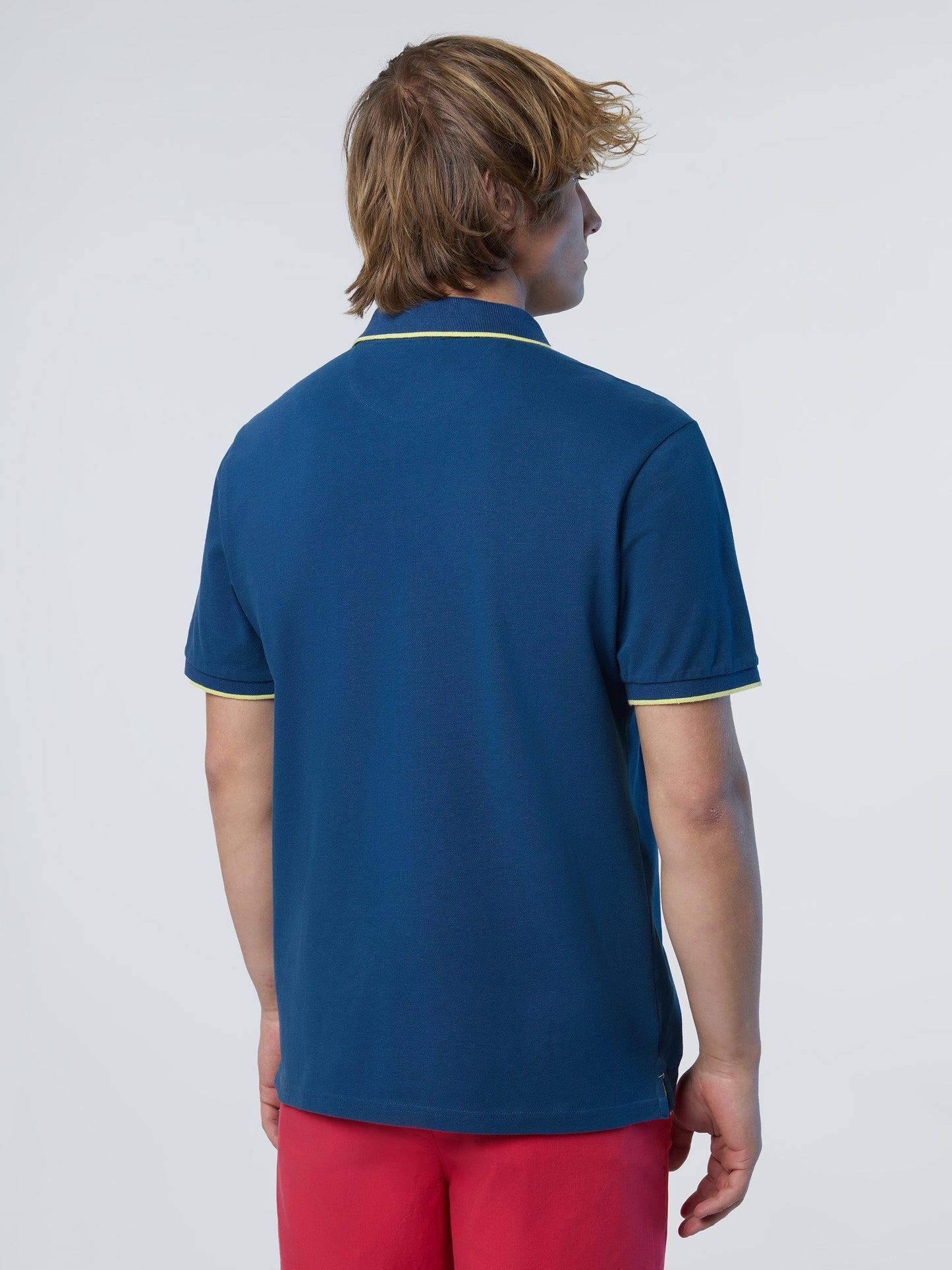 Polo shirt with logo collar