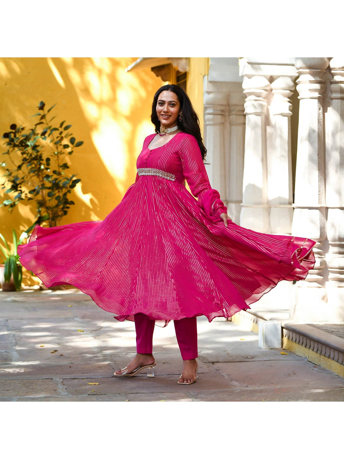 Urbanstree Sanskriti Kurta Pink (Set of 3)