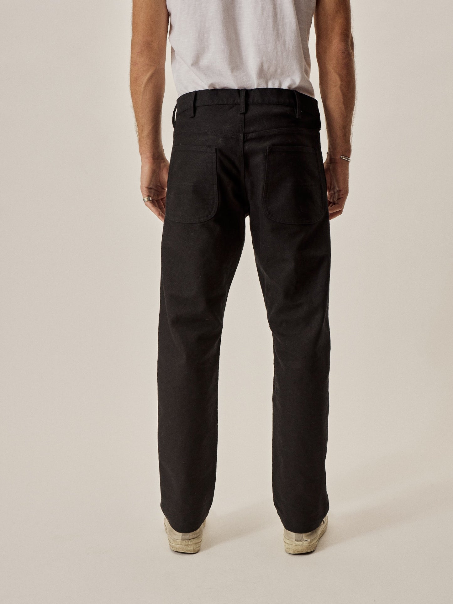 Faded Black HW Canvas Full Saddle Work Pant