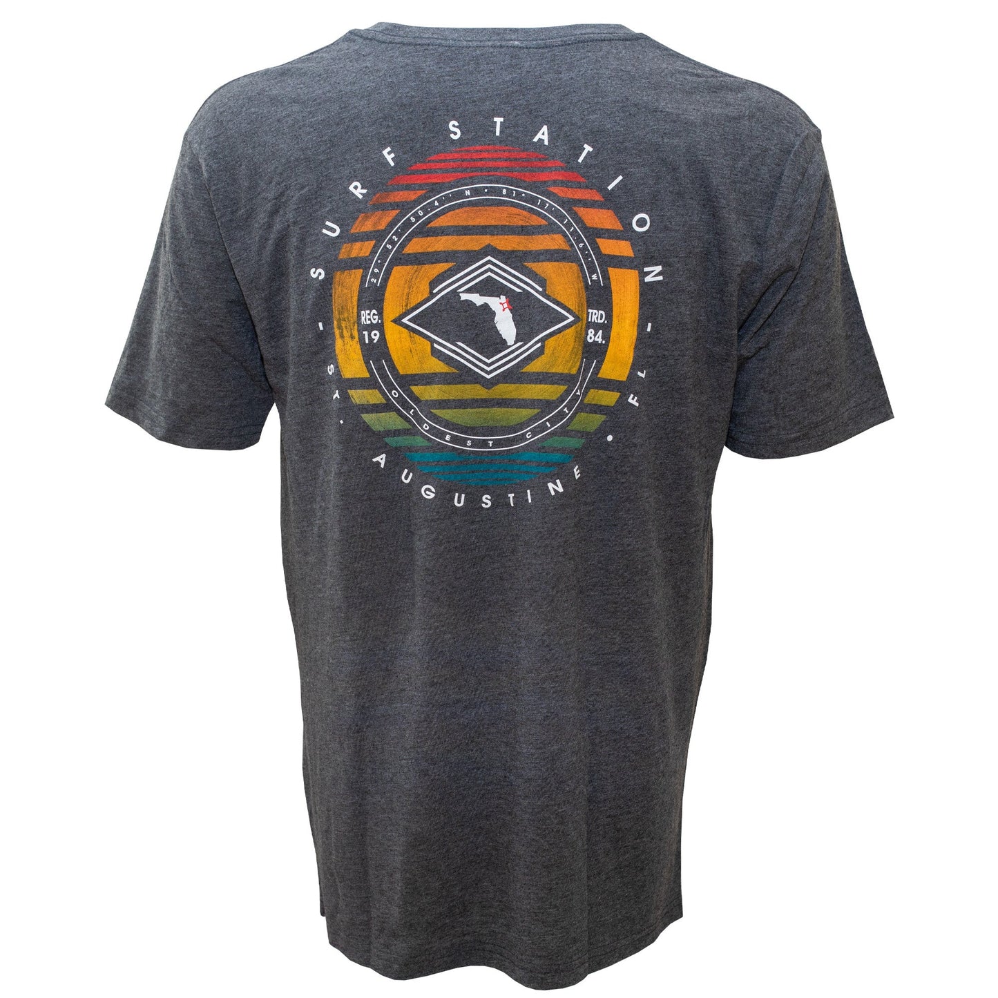 Surf Station Oldest City Coordinates Men's S/S T-Shirt