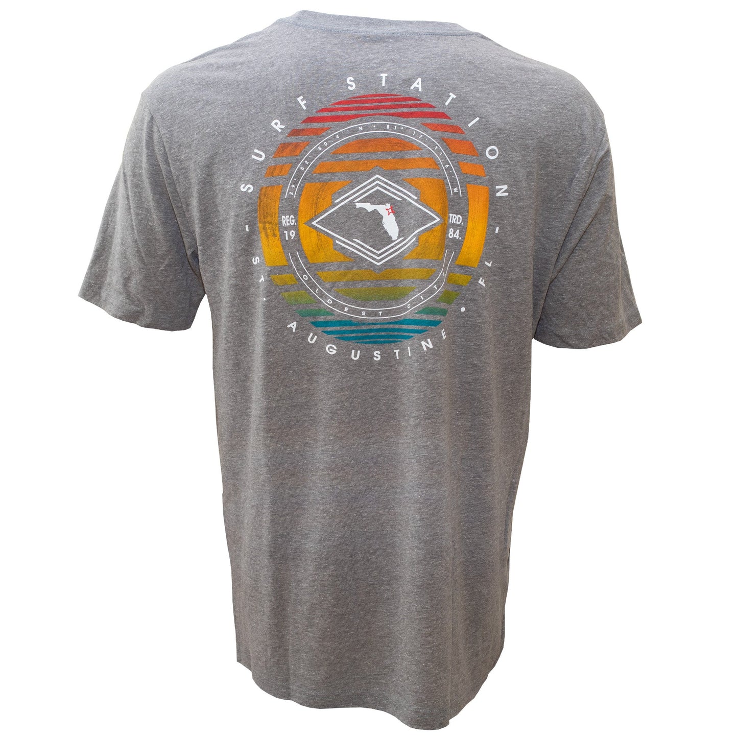 Surf Station Oldest City Coordinates Men's S/S T-Shirt