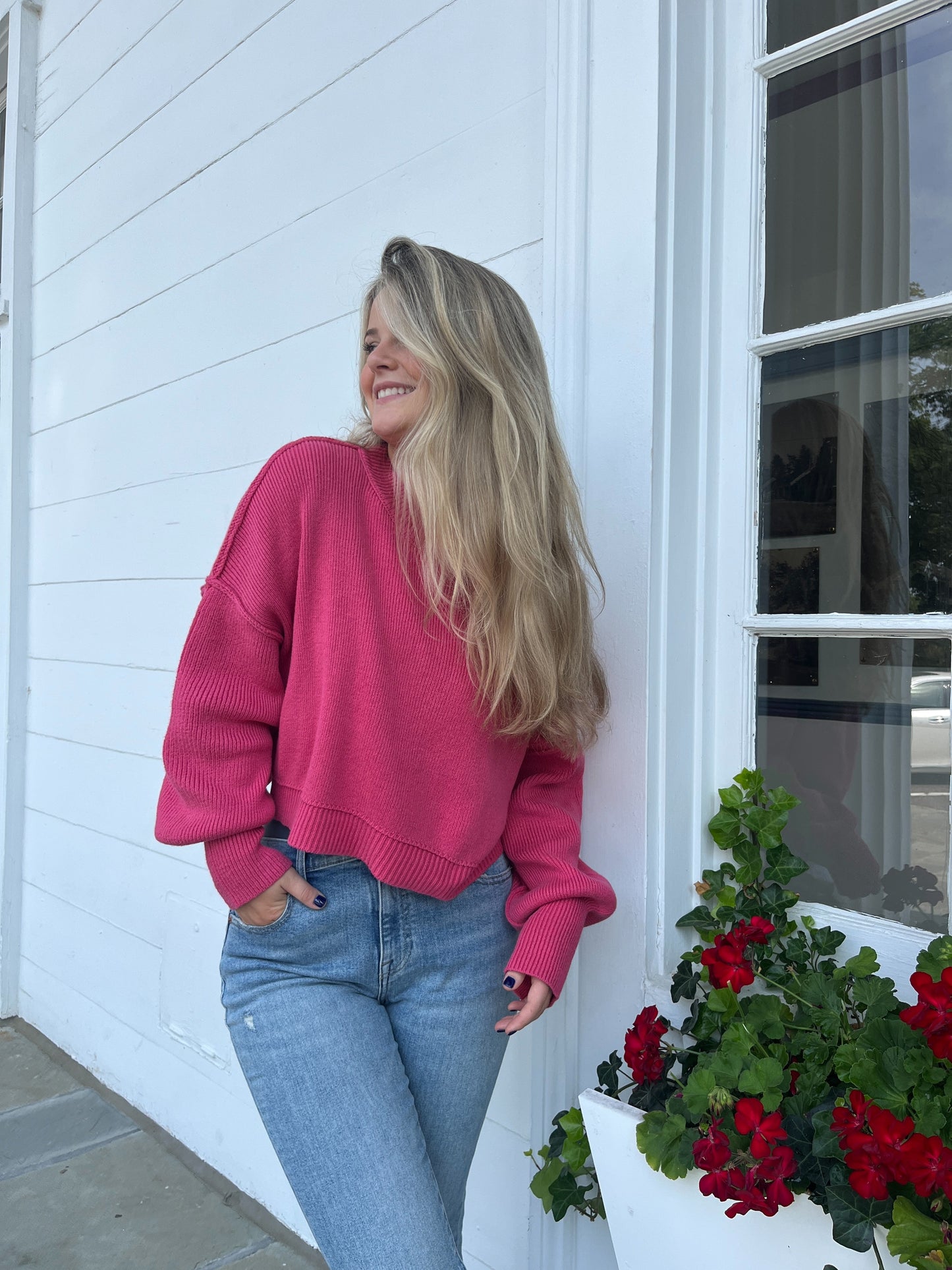 Easy Street Crop Pullover in Mademoiselle