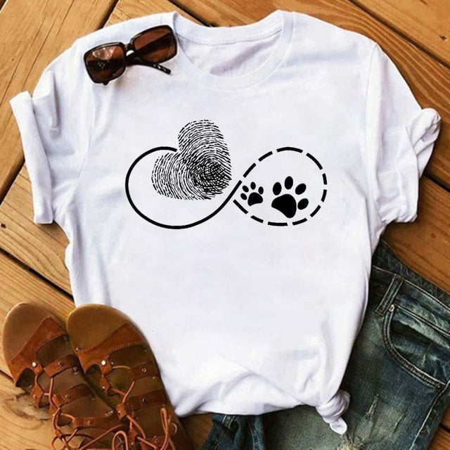 Dogs Paws, Peace & Love T-shirt