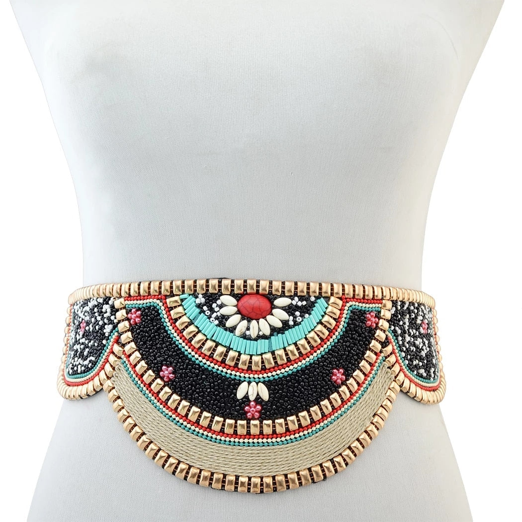 Handmade Flower Resin Beads Waistband