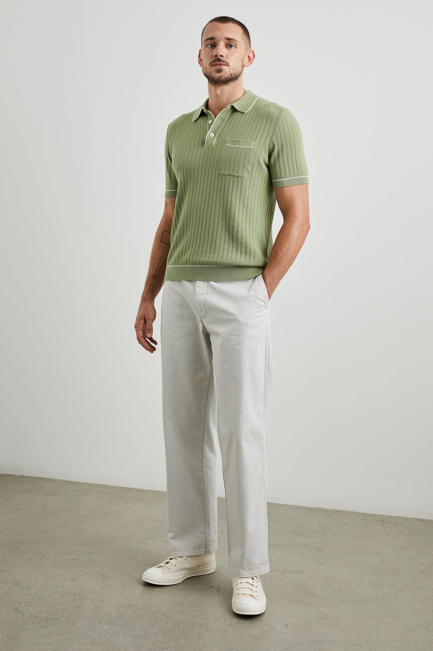 HARDY POLO SHIRT - ARUGULA