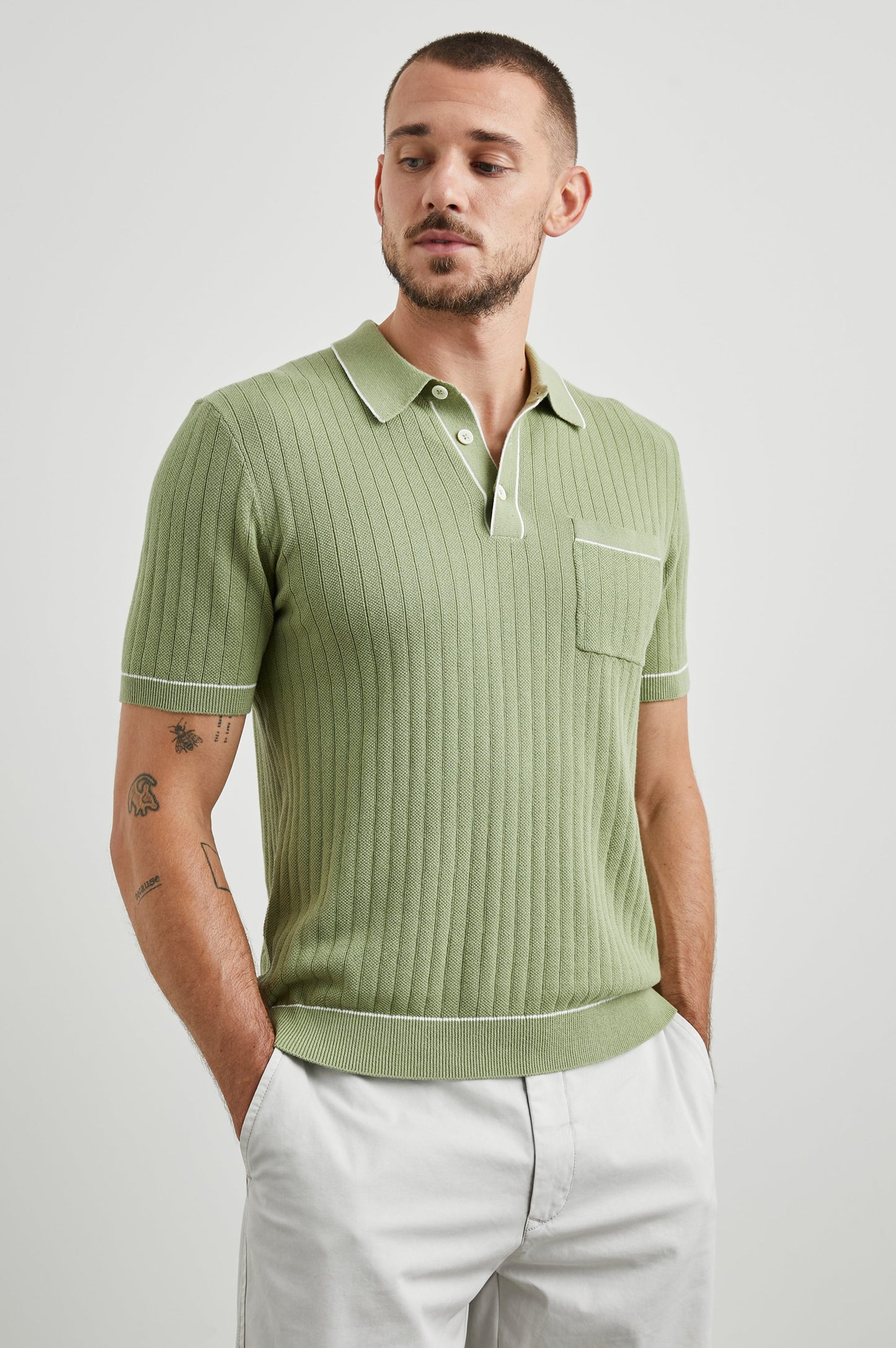 HARDY POLO SHIRT - ARUGULA