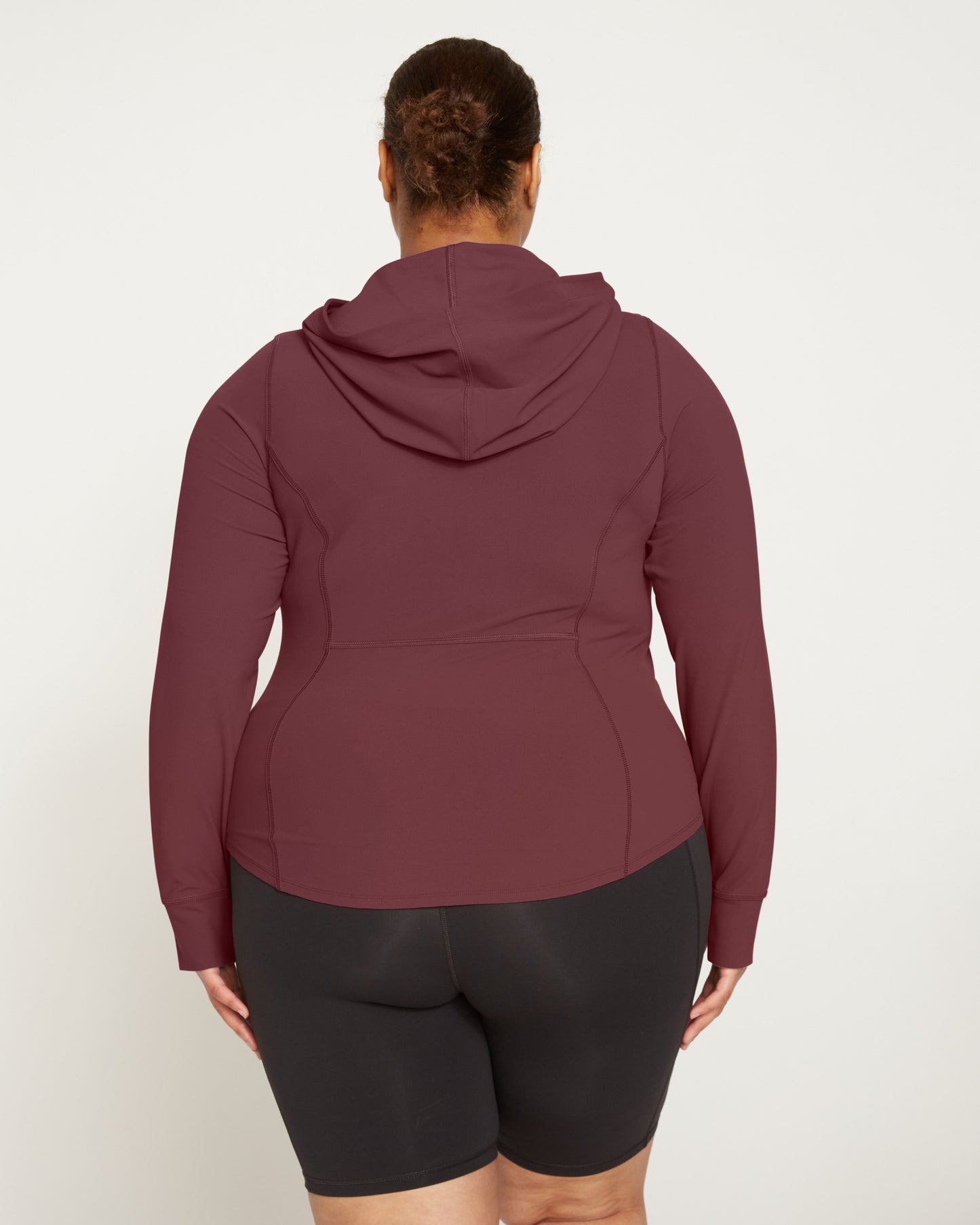 Next-to-Naked Hooded Zip Jacket - Black Cherry