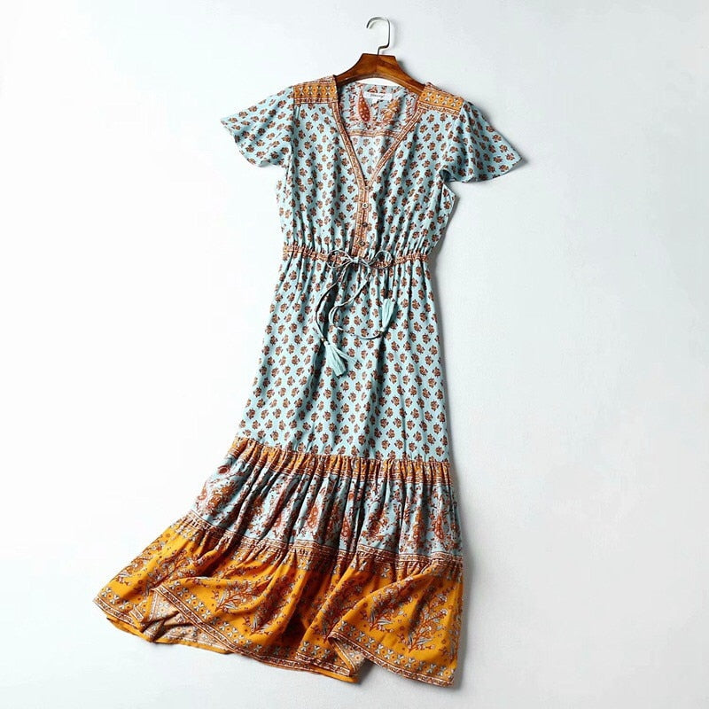 Tie Bow Long Dress