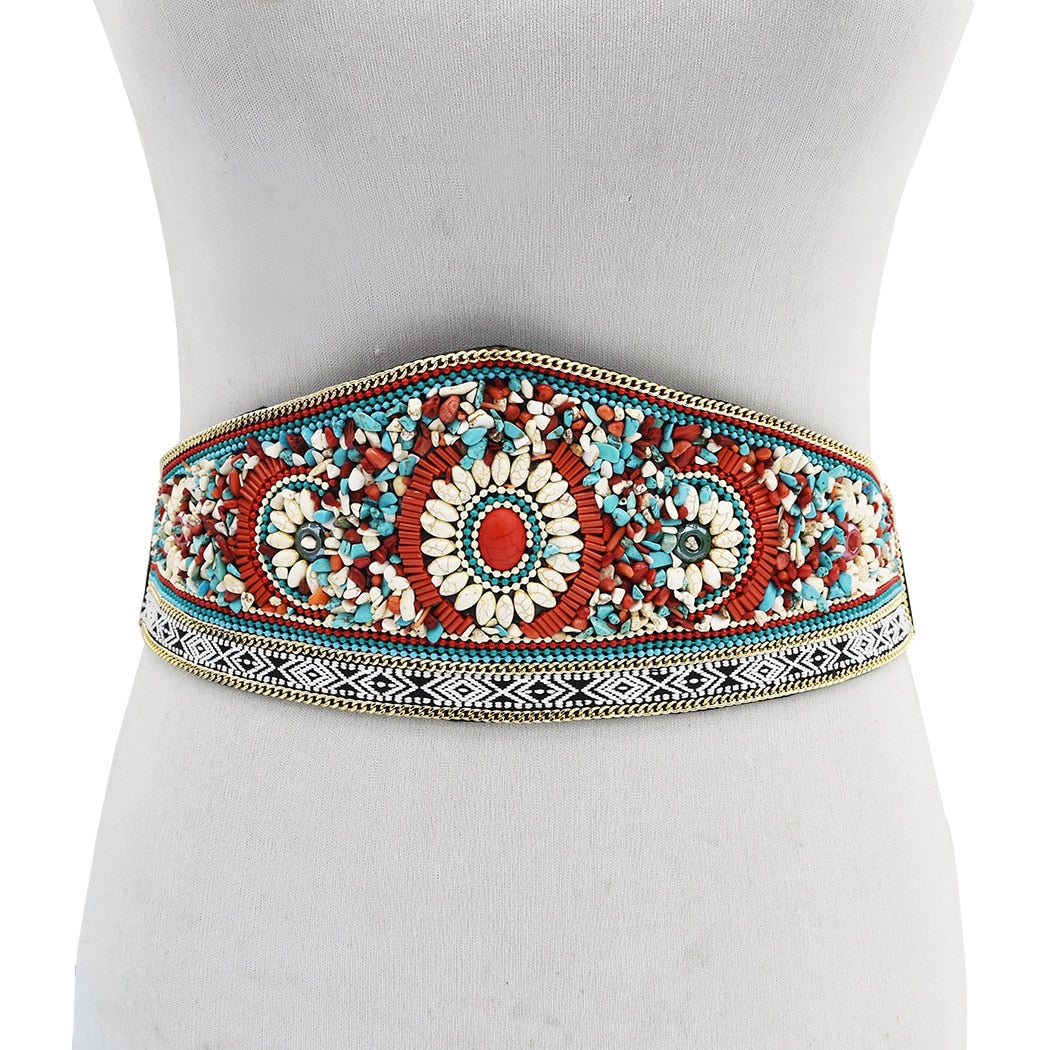 Handmade Flower Resin Beads Waistband