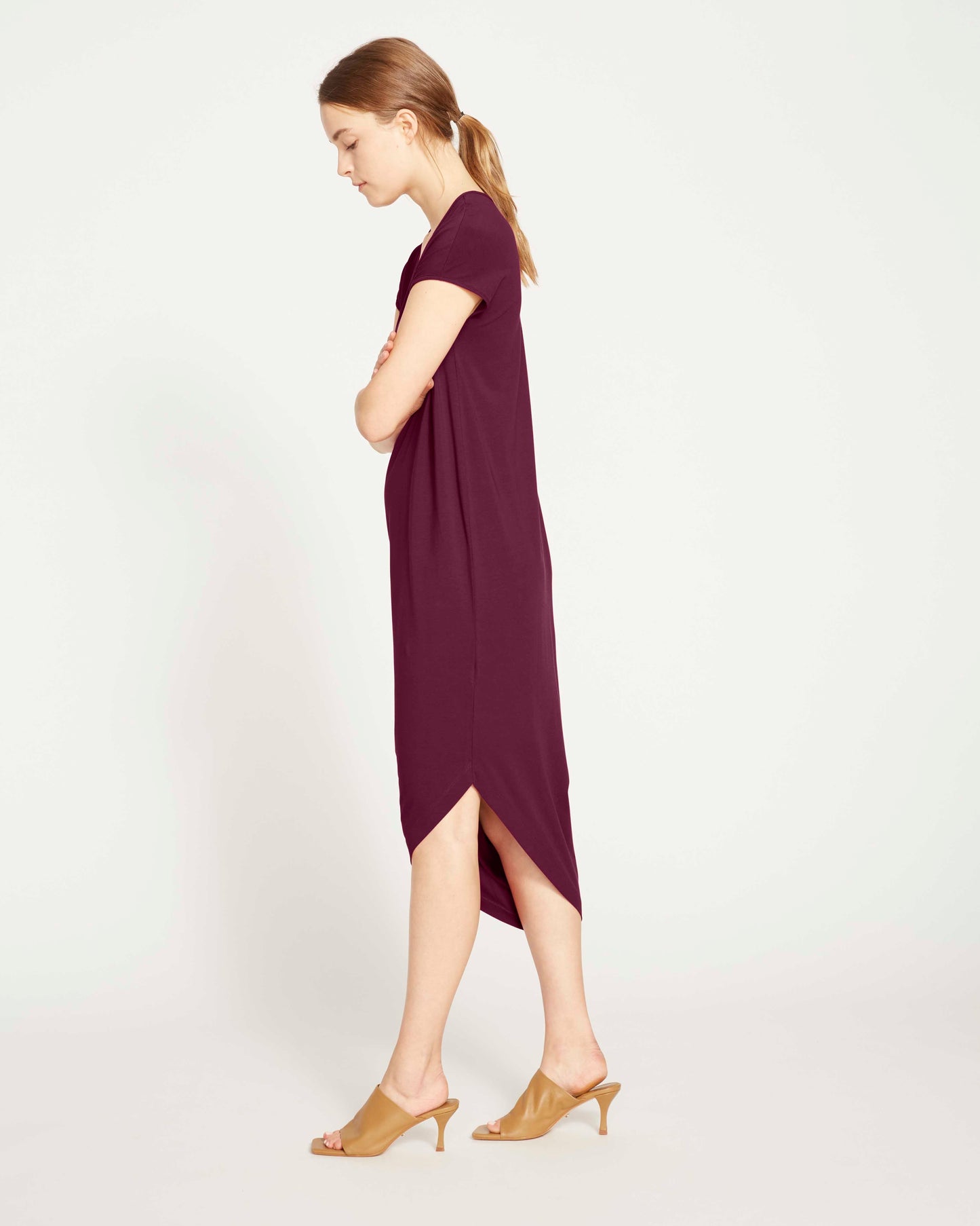Iconic Geneva V-Neck Dress - Jam
