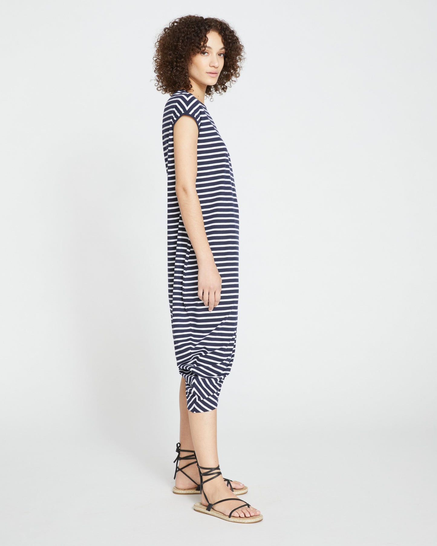 Iconic Geneva Dress - Midnight/White Stripe