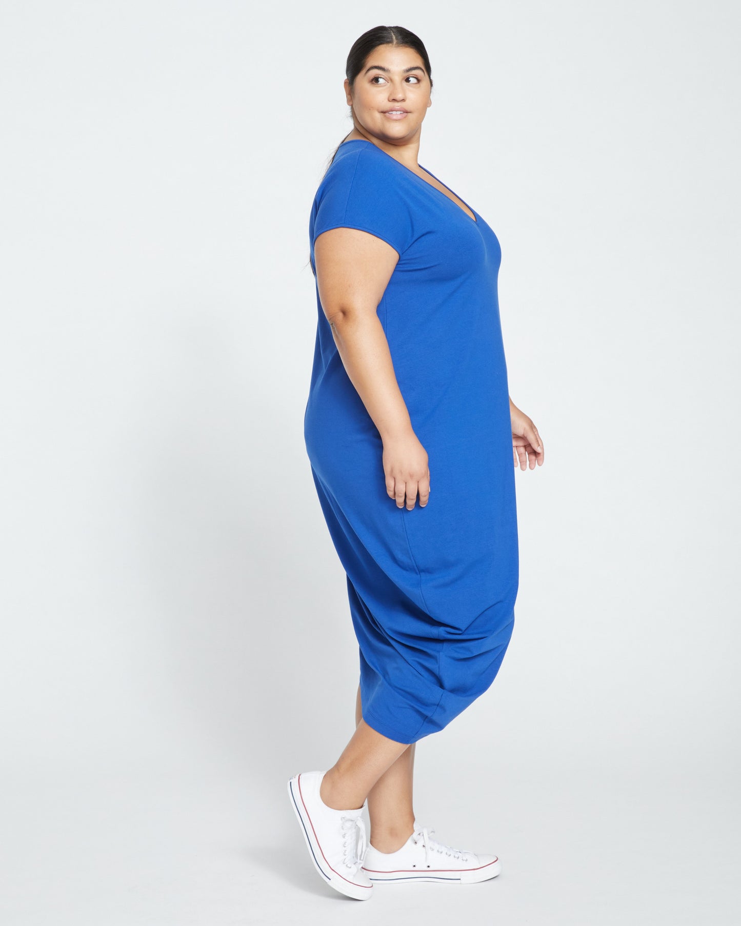 Iconic Geneva V-Neck Dress - Lapis