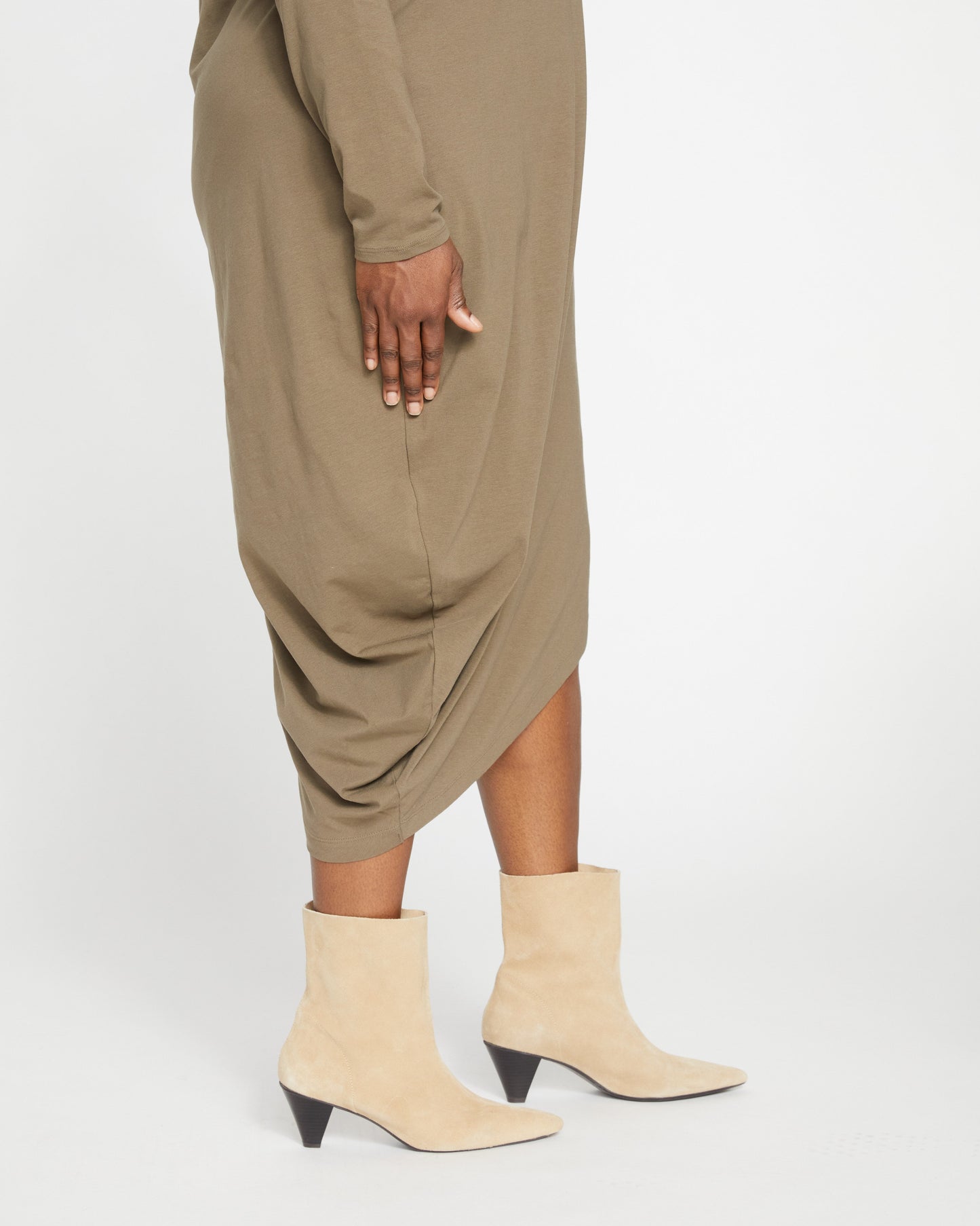 Iconic Long Sleeve V-Neck Geneva Dress - Crocodile