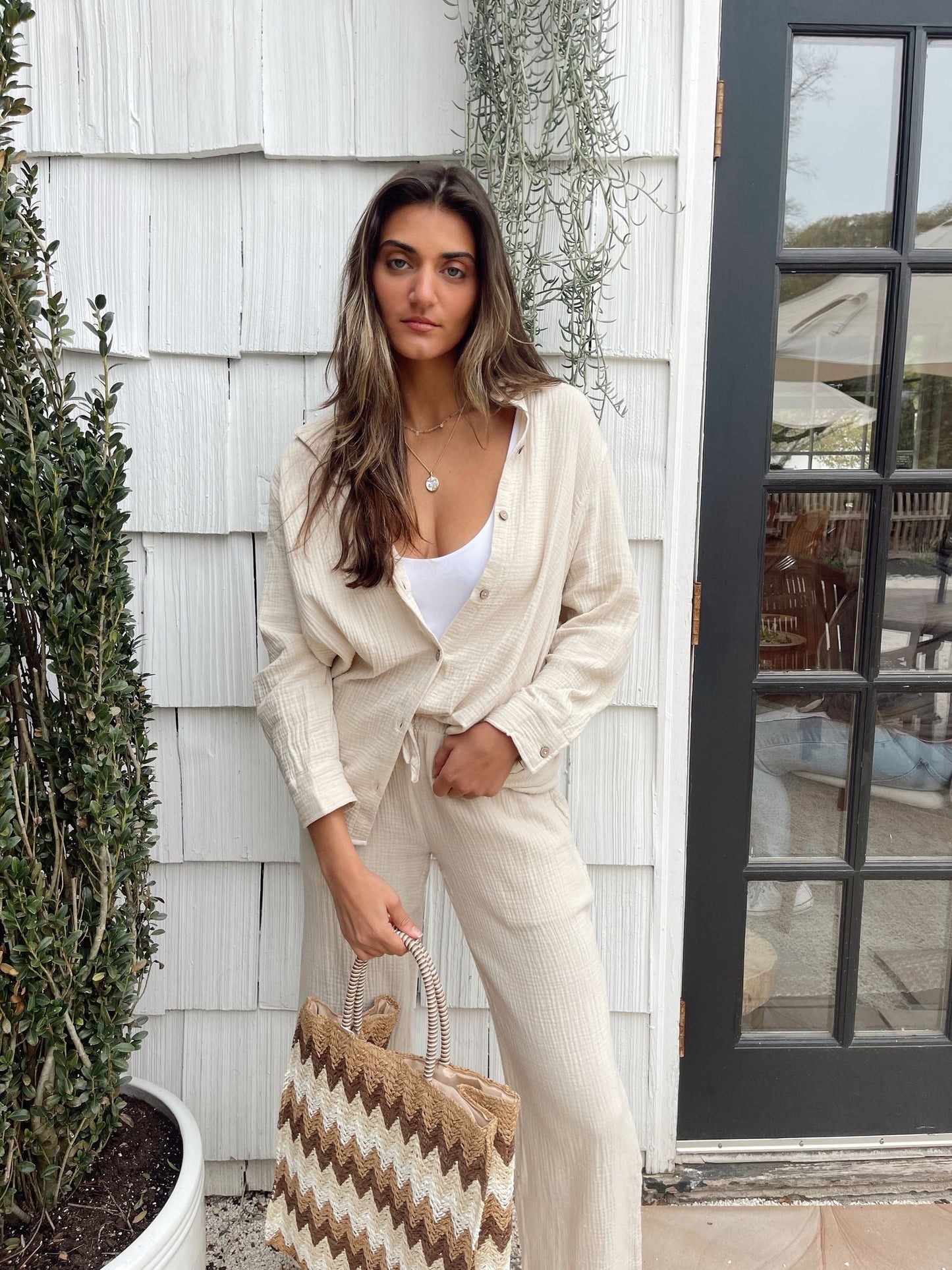 Long Sleeve Button Down in Rope