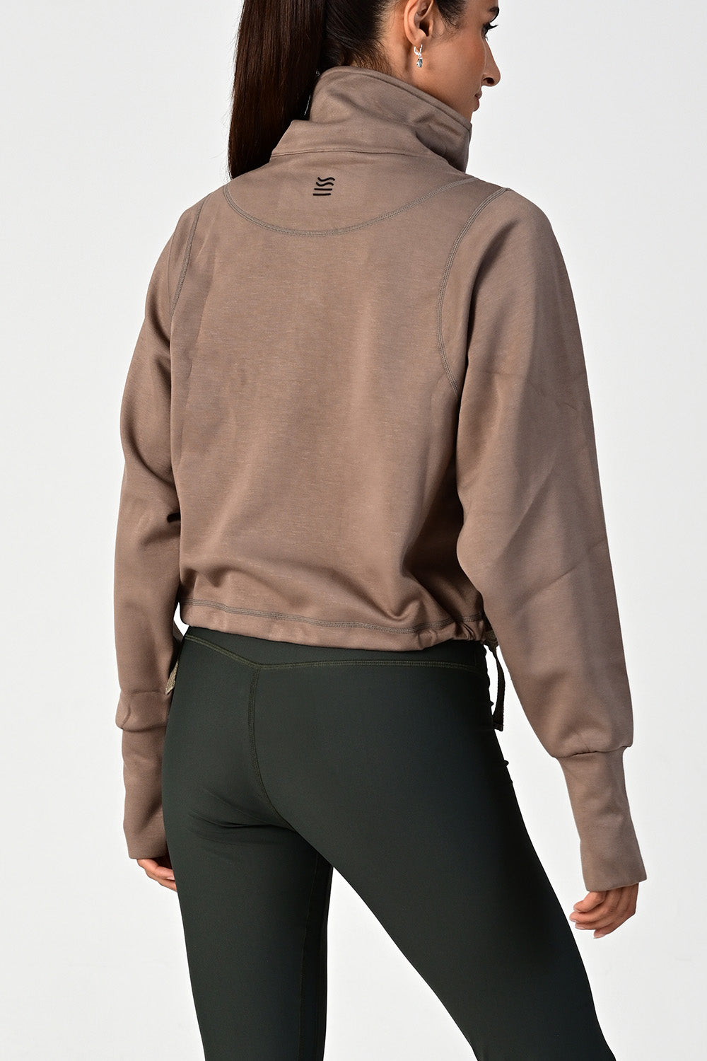 Rodeo Khaki Oversized Half Zip