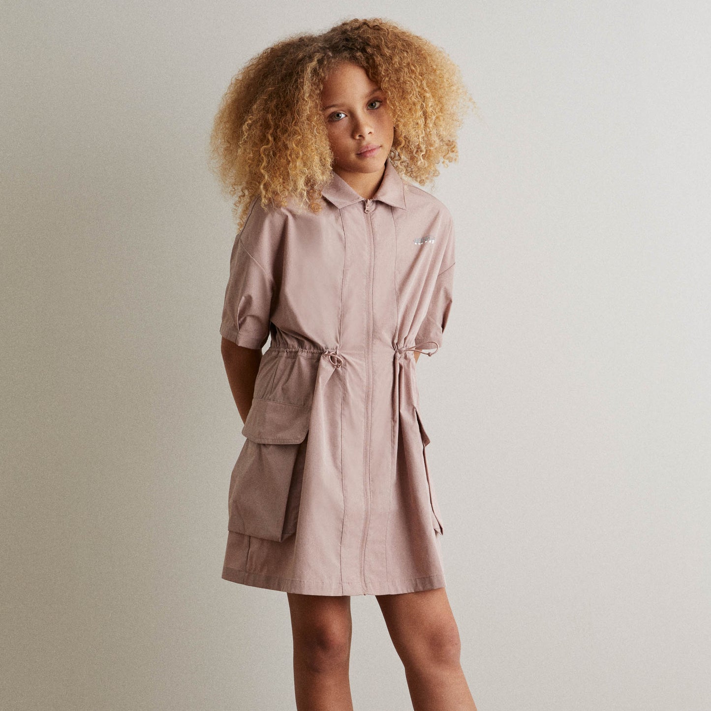 Kith Kids Zip Utility Dress - Morganite