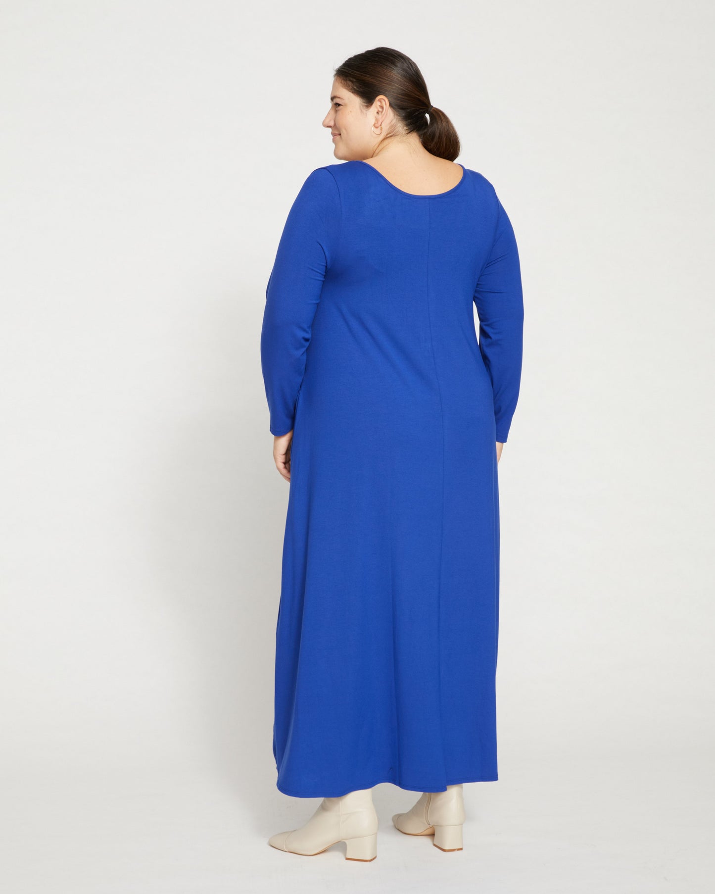 Athena Long Sleeve Divine Jersey Dress - Sapphire