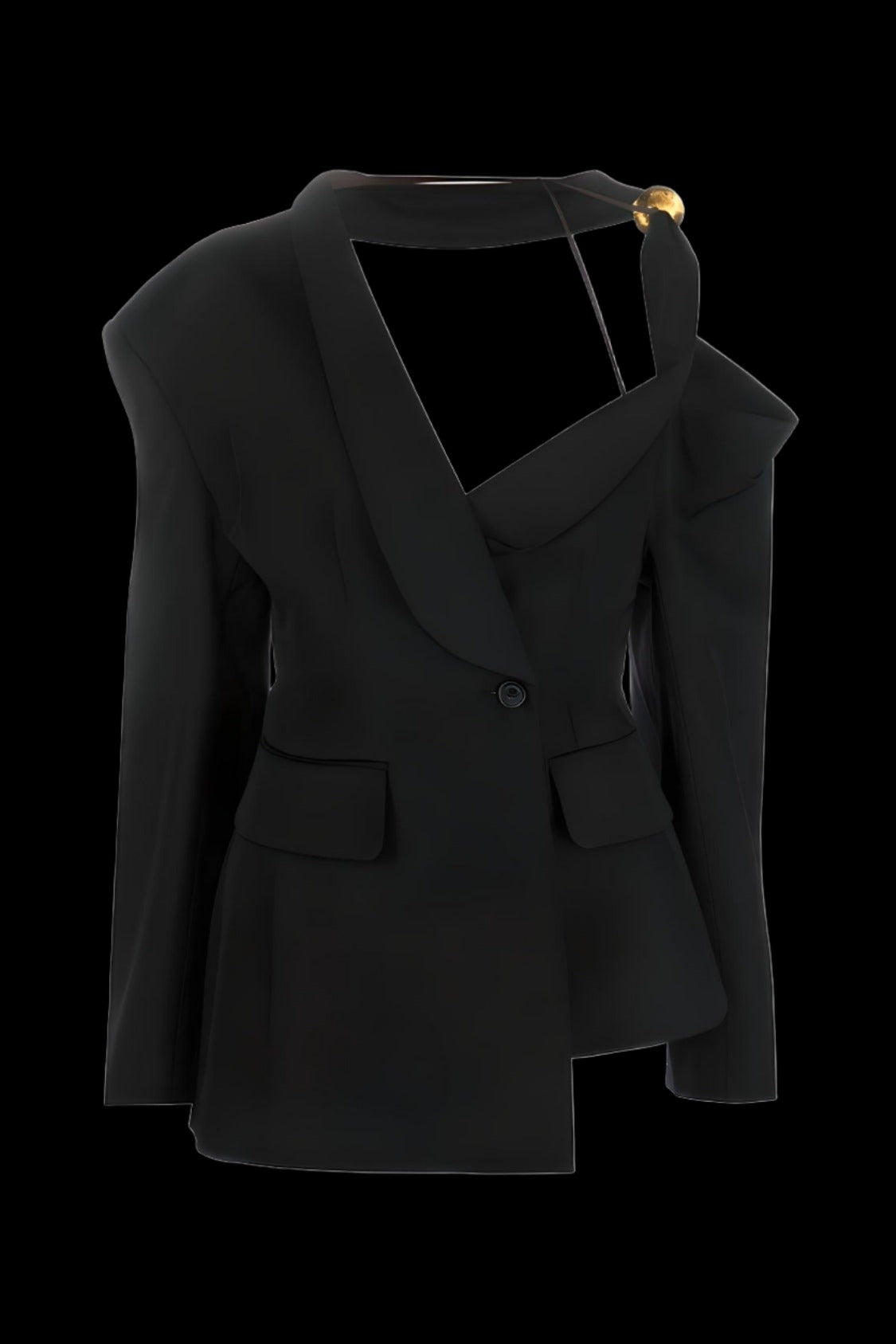 Off Shoulder Contraption Blazer