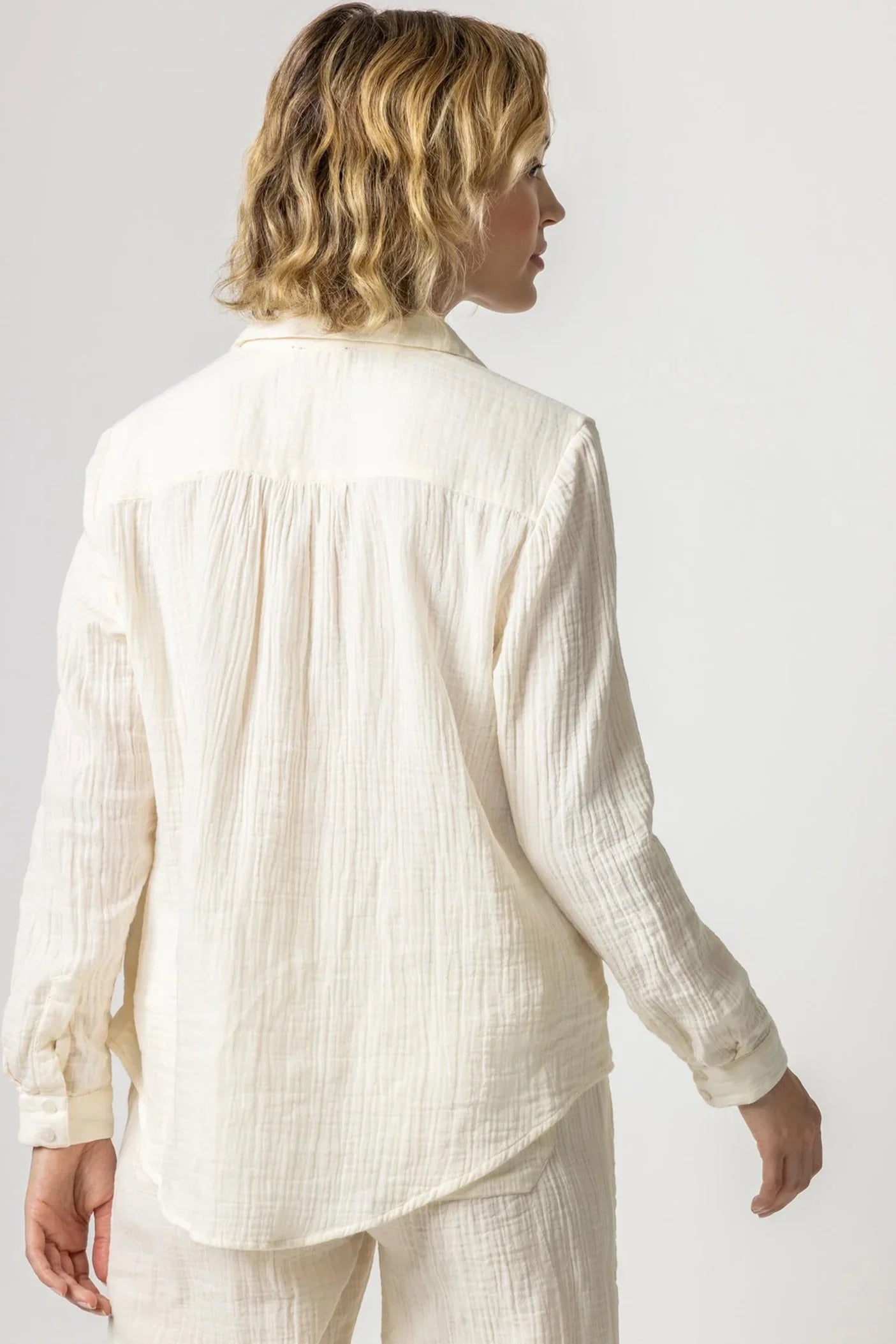 Long Sleeve Button Down in Rope