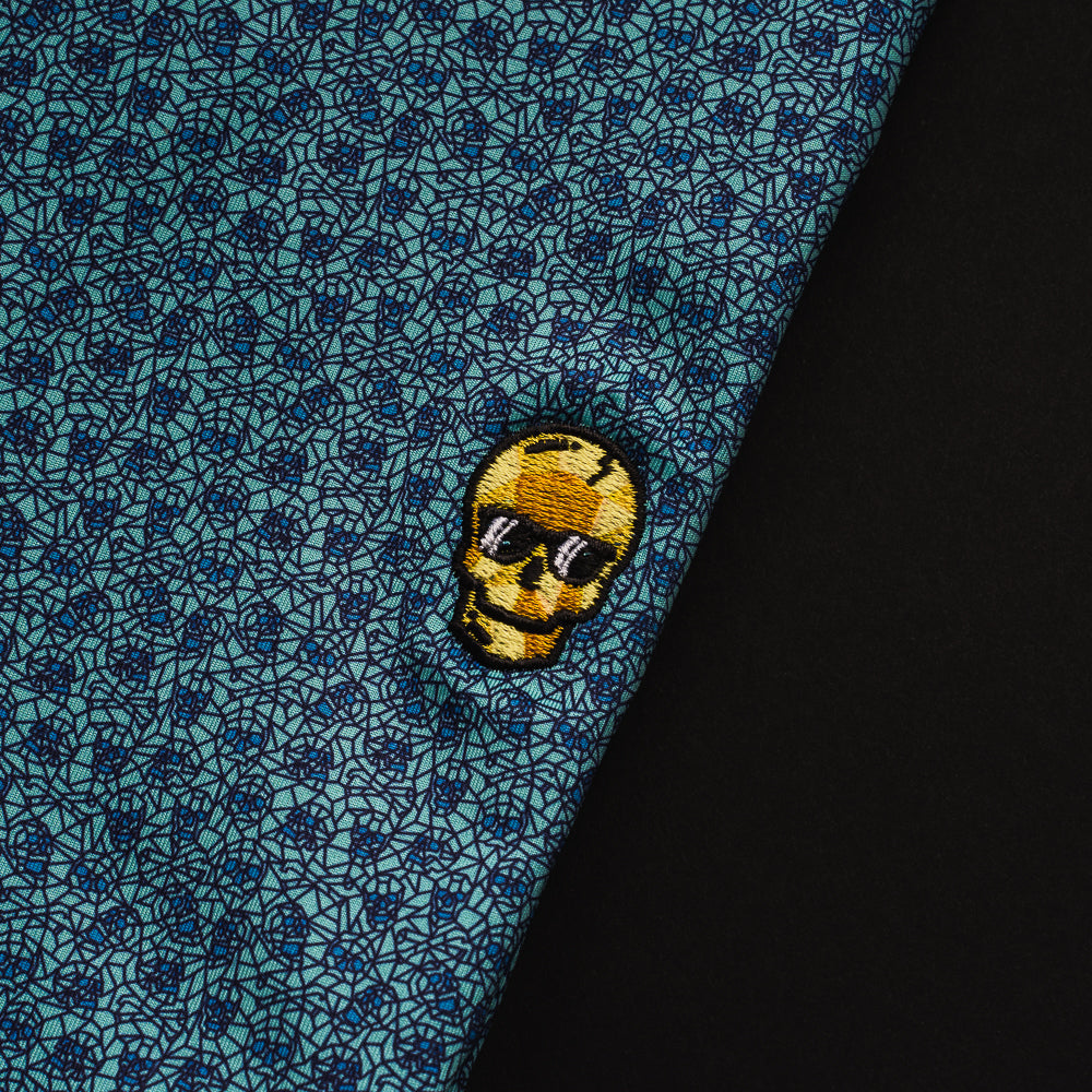Polygon Yellow Skull Polo Shirt