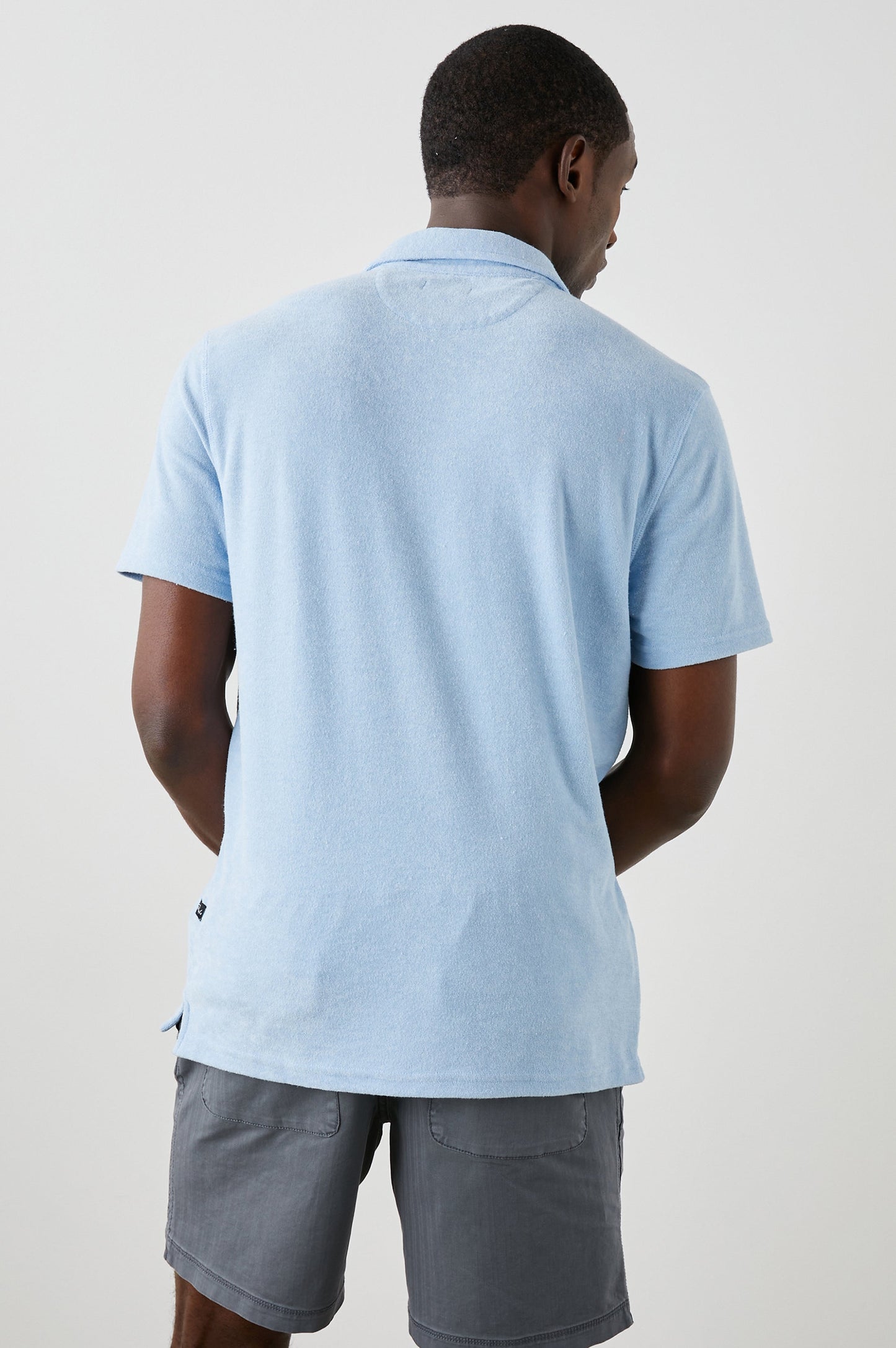 RHEN POLO SHIRT - TERRY CHAMBRAY BLUE