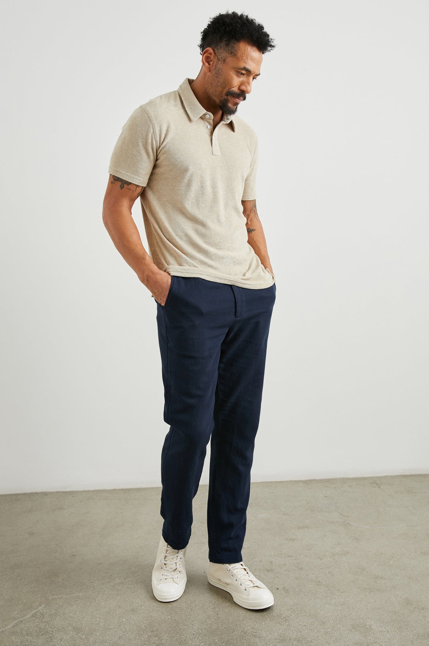 RHEN POLO SHIRT - CHICKPEA