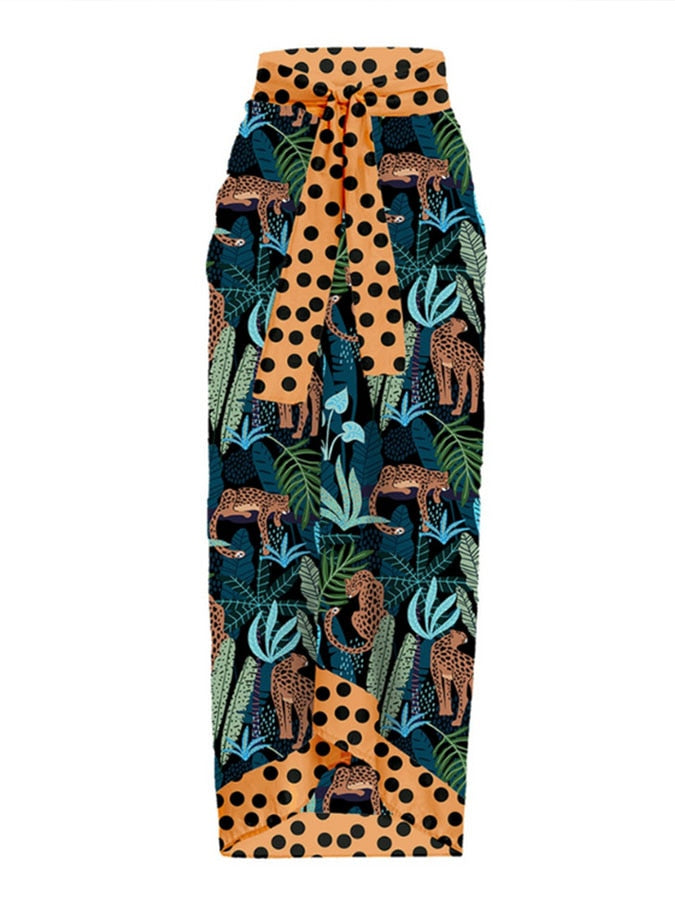 Elegant Holiday Asymmetrical Vintage Summer Surf Wear