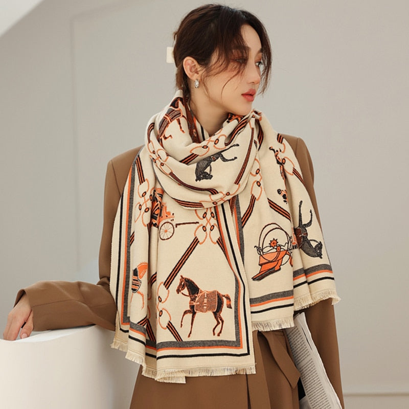 Women Cashmere High-Quality Pashmina Blanket