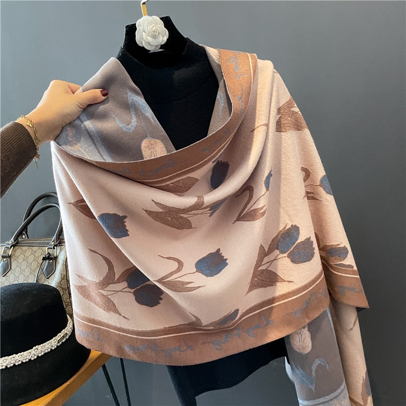 Women Cashmere High-Quality Pashmina Blanket