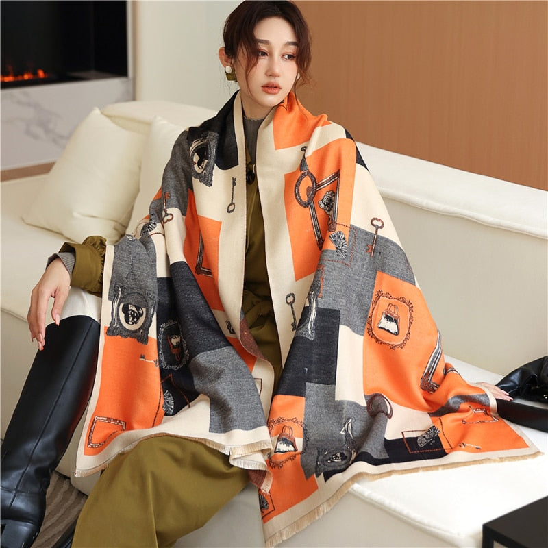 Women Cashmere High-Quality Pashmina Blanket