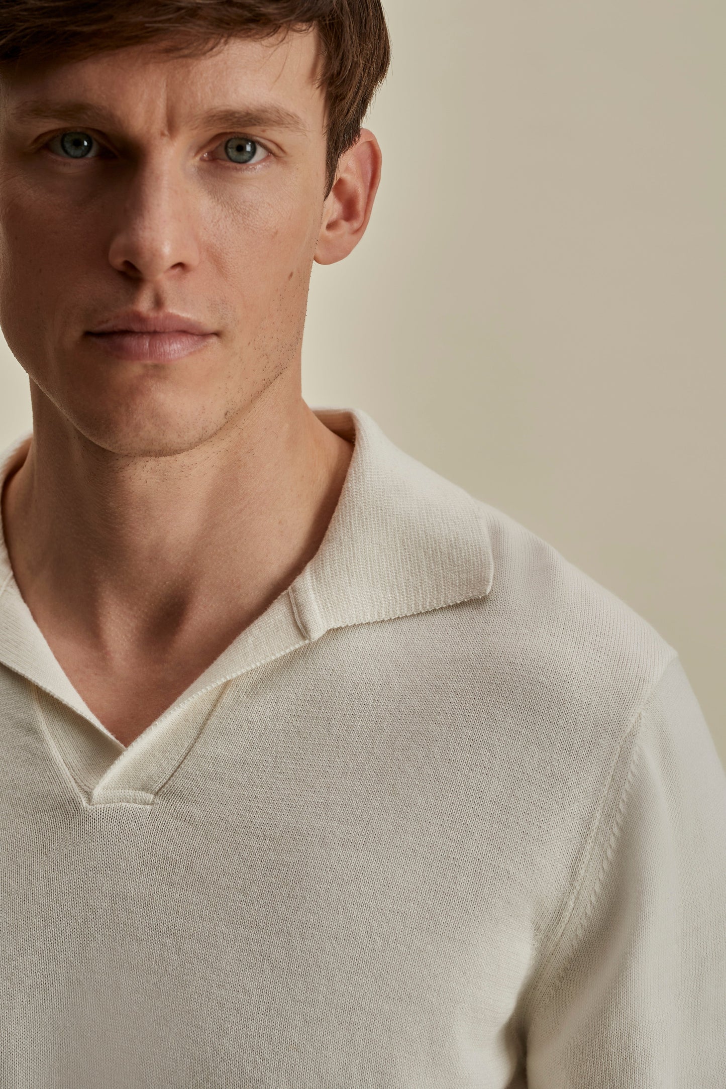 Heavy Cotton Long Sleeve Skipper Polo Shirt