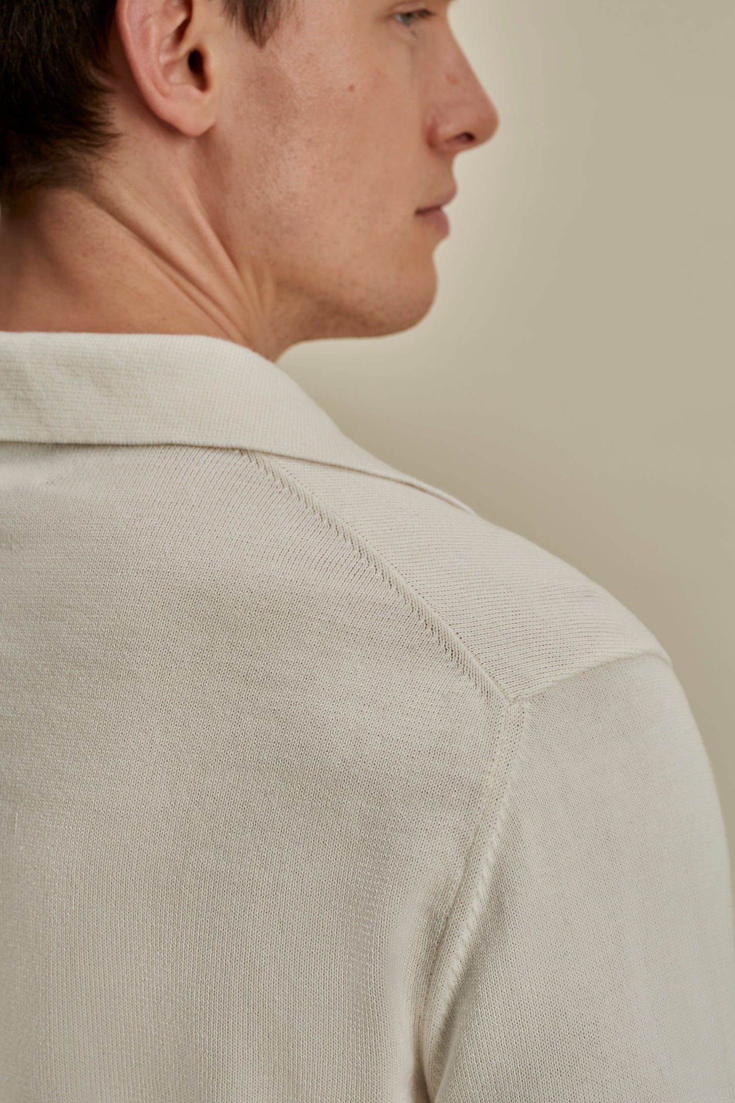Heavy Cotton Long Sleeve Skipper Polo Shirt