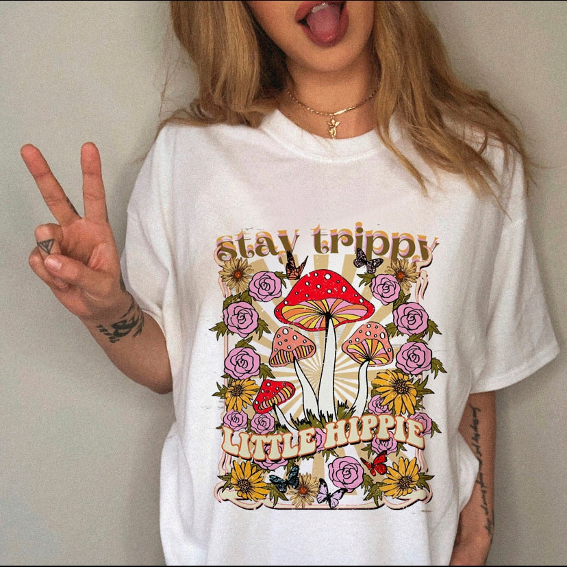 Women Leopard Skull Graphic Cow Bull T-shirt For Women - Size Large