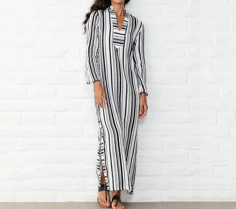Bohemian Printed Kaftan Tunic Half Sleeve Maxi Dress