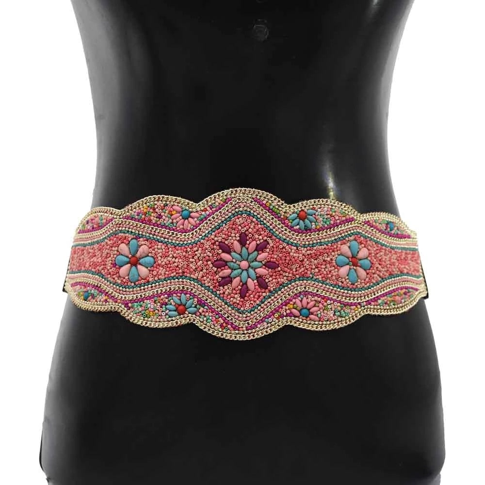 Handmade Flower Resin Beads Waistband